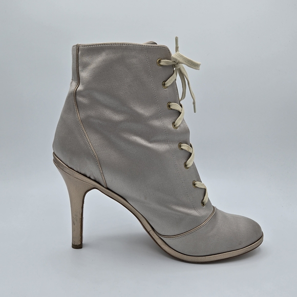 Marc Jacobs Lace-Up Satin Heeled Boots - Picture 4 of 13